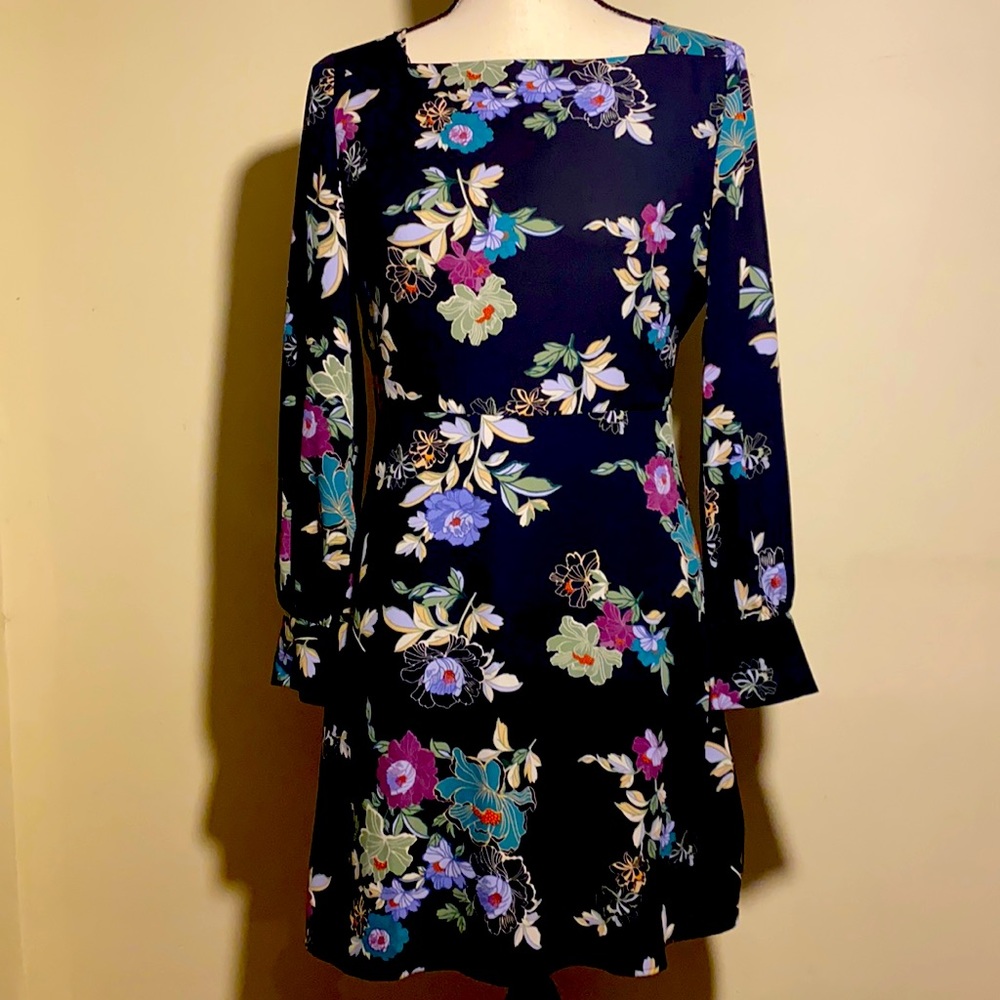 NWT black dress with flowers size 4P